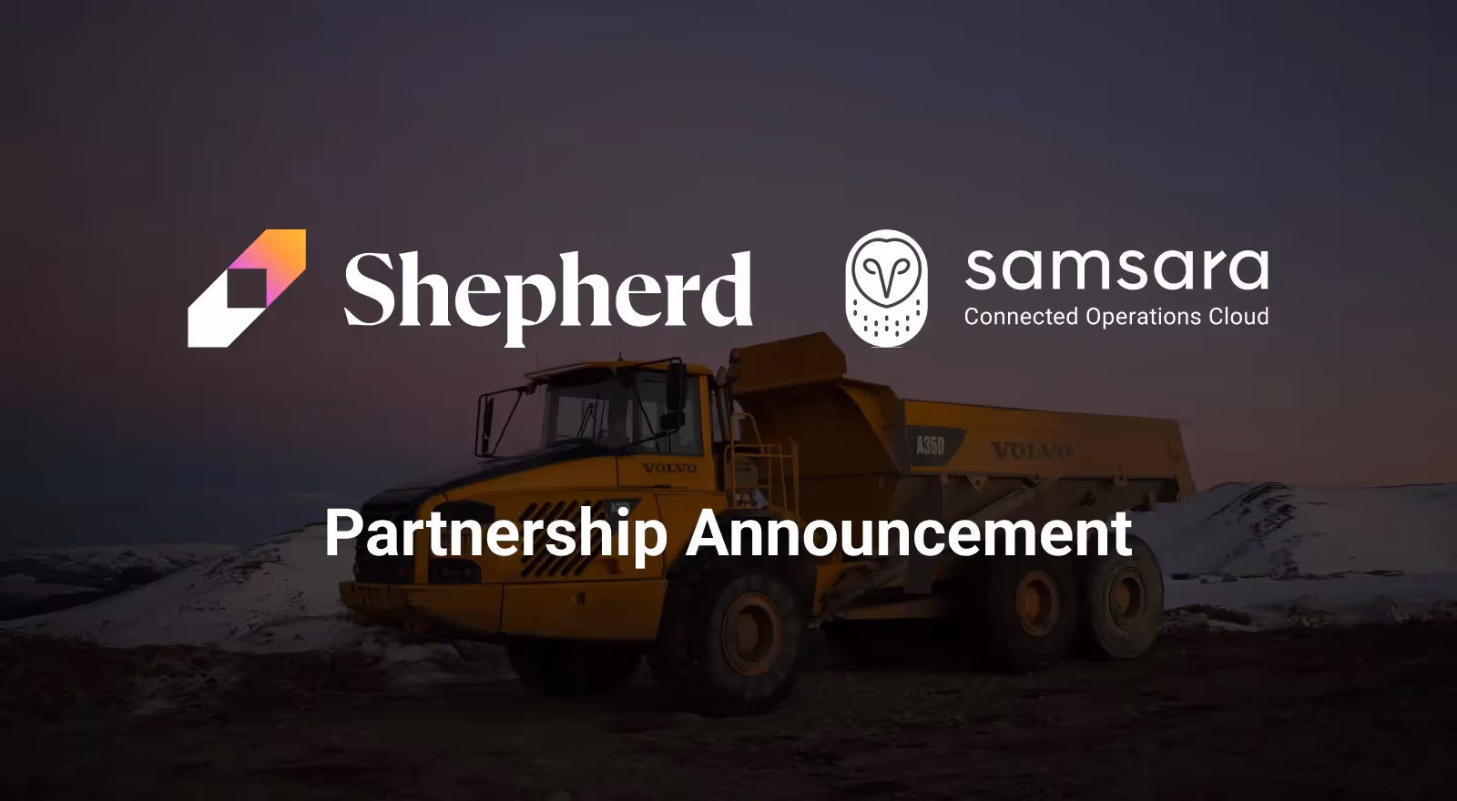 Shepherd and Samsara partnership announcement.