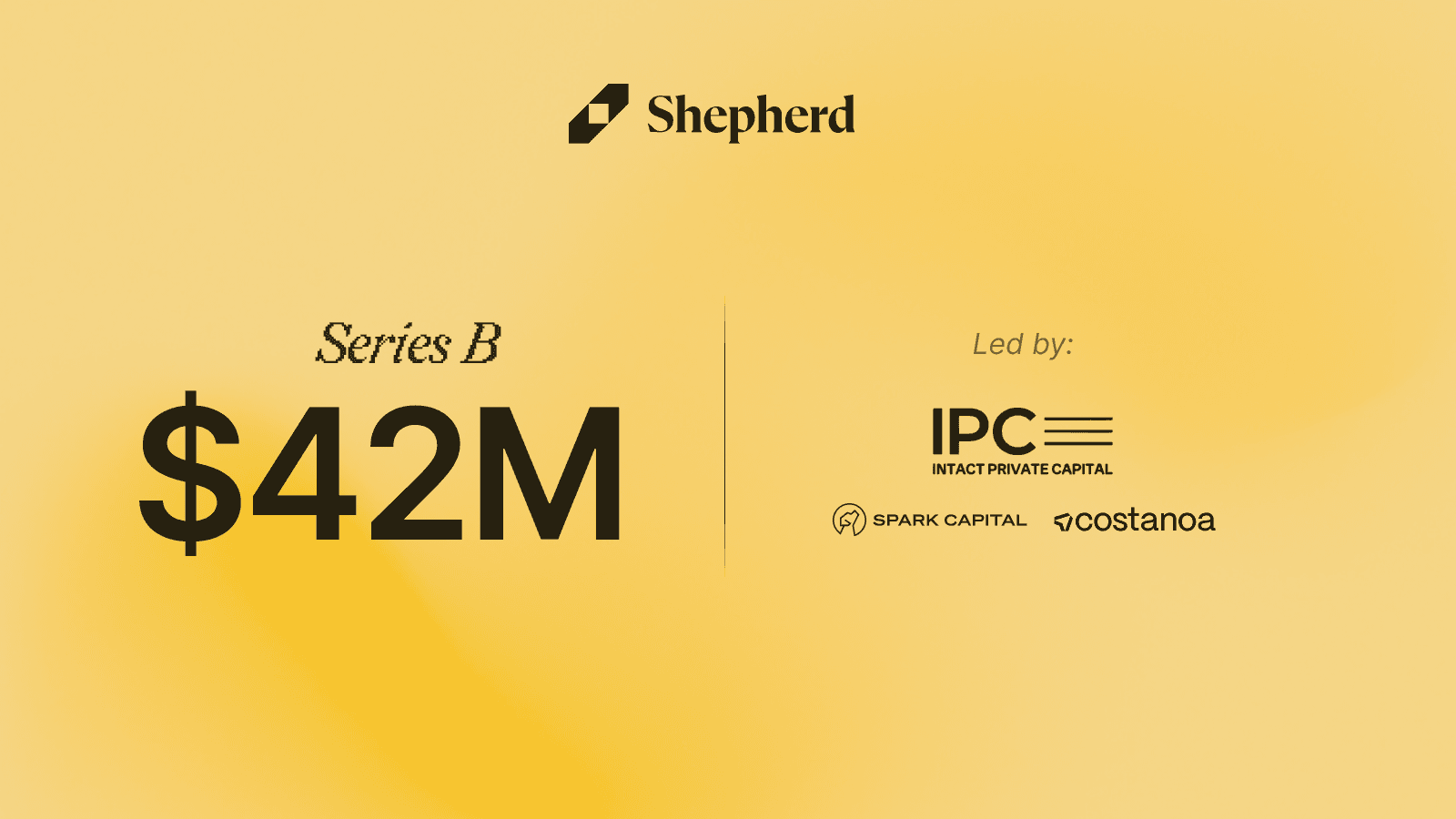 Shepherd announces a $42 million Series B financing round.